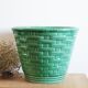 Large green Sarreguemines plant pot 1960s