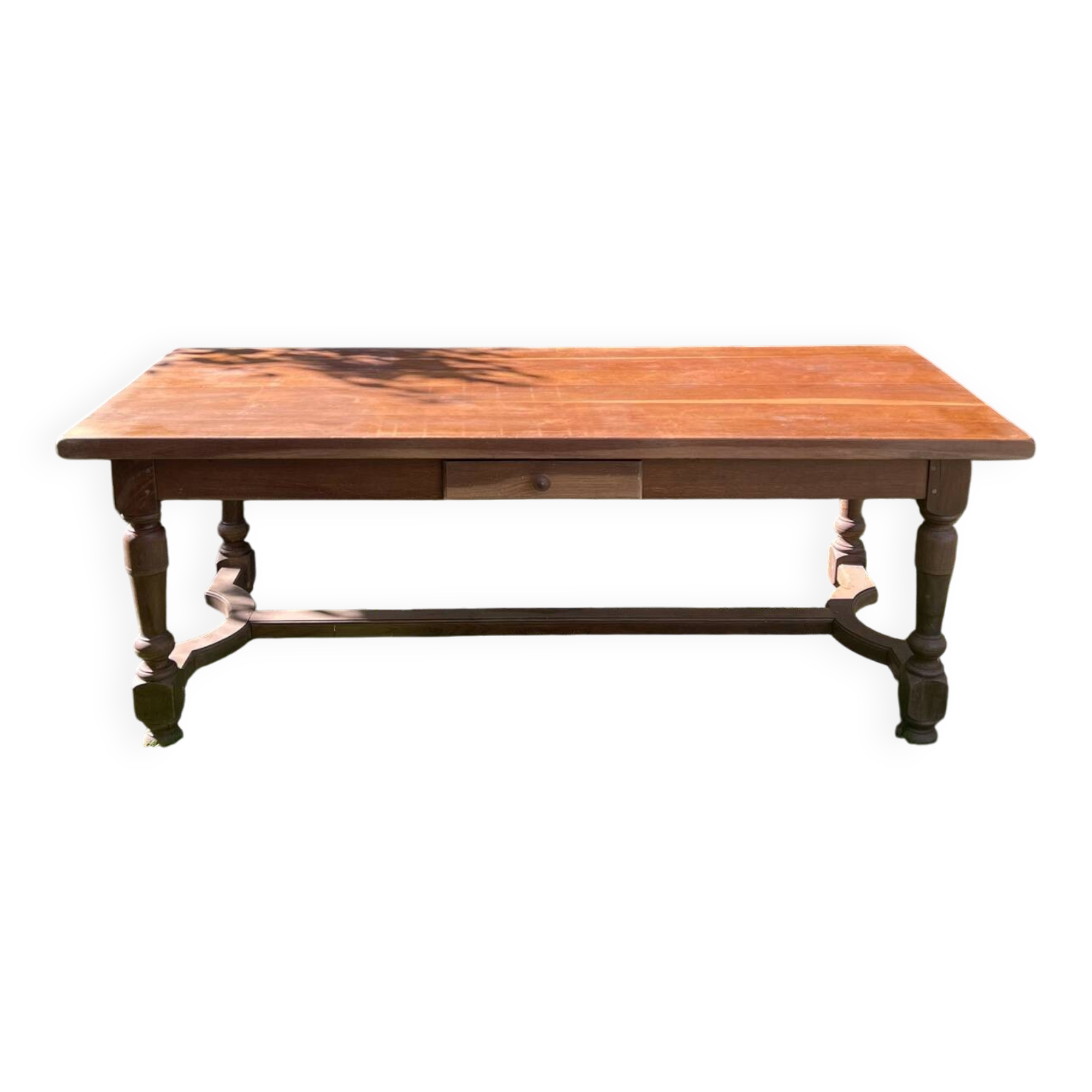 Solid oak farmhouse table with extensions