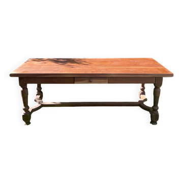 Table de ferme chêne massif avec rallonges 