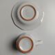 6 tasses Niderviller blanches et roses à décor de fleurs
