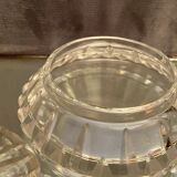 Bohemian crystal set with carved decoration