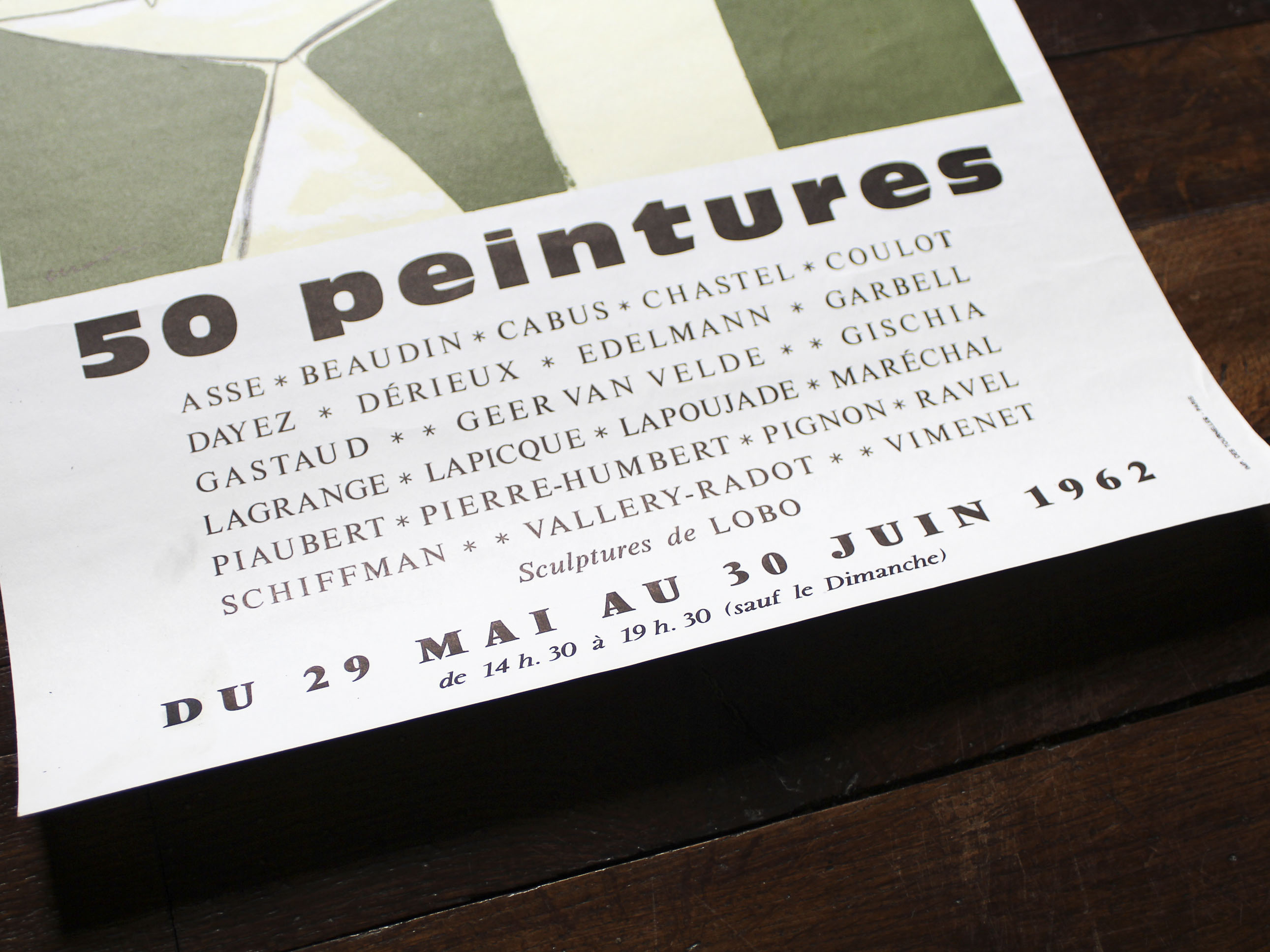 Poster Exhibition 50 paintings Gallery Five March 1962