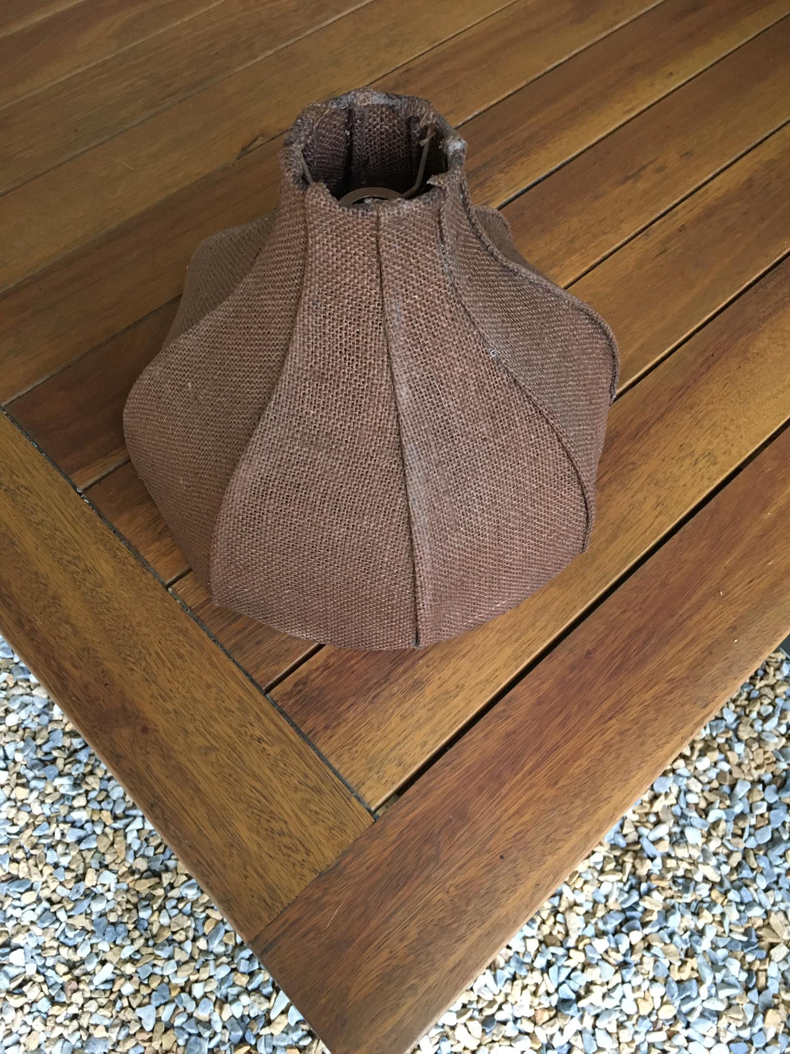 Lampshade in brown fabric
