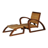 Vintage Lounge Chair and Ottoman by Francis Jourdain, 1920s