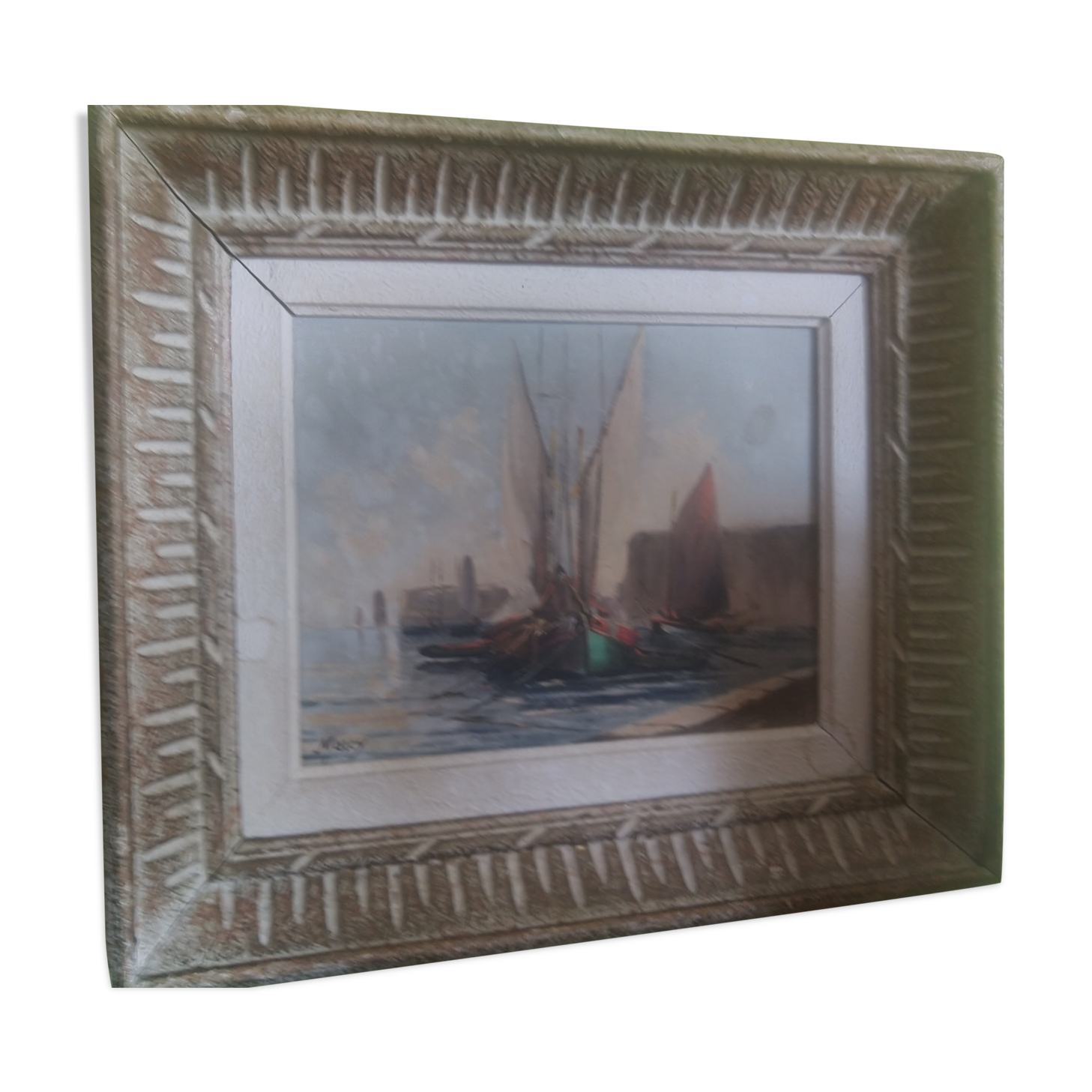 Tableau marine vers 1940 par Claude Marcy