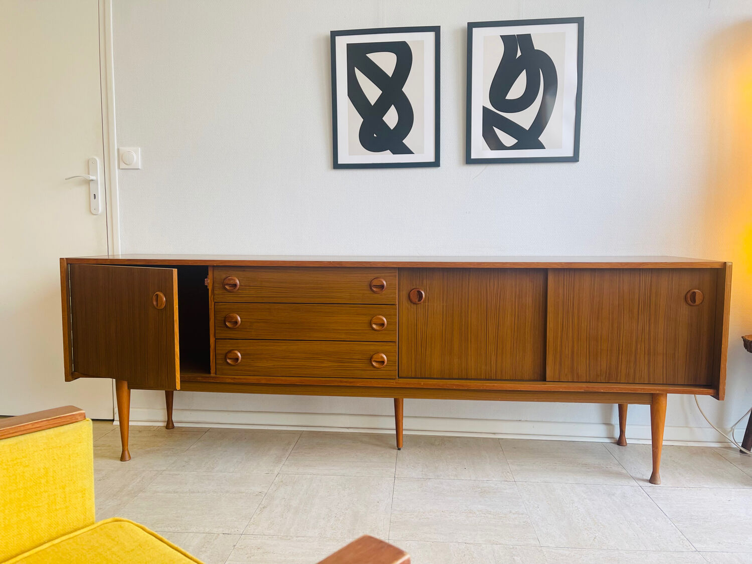 Vintage Scandinavian teak sideboard – circa 1960