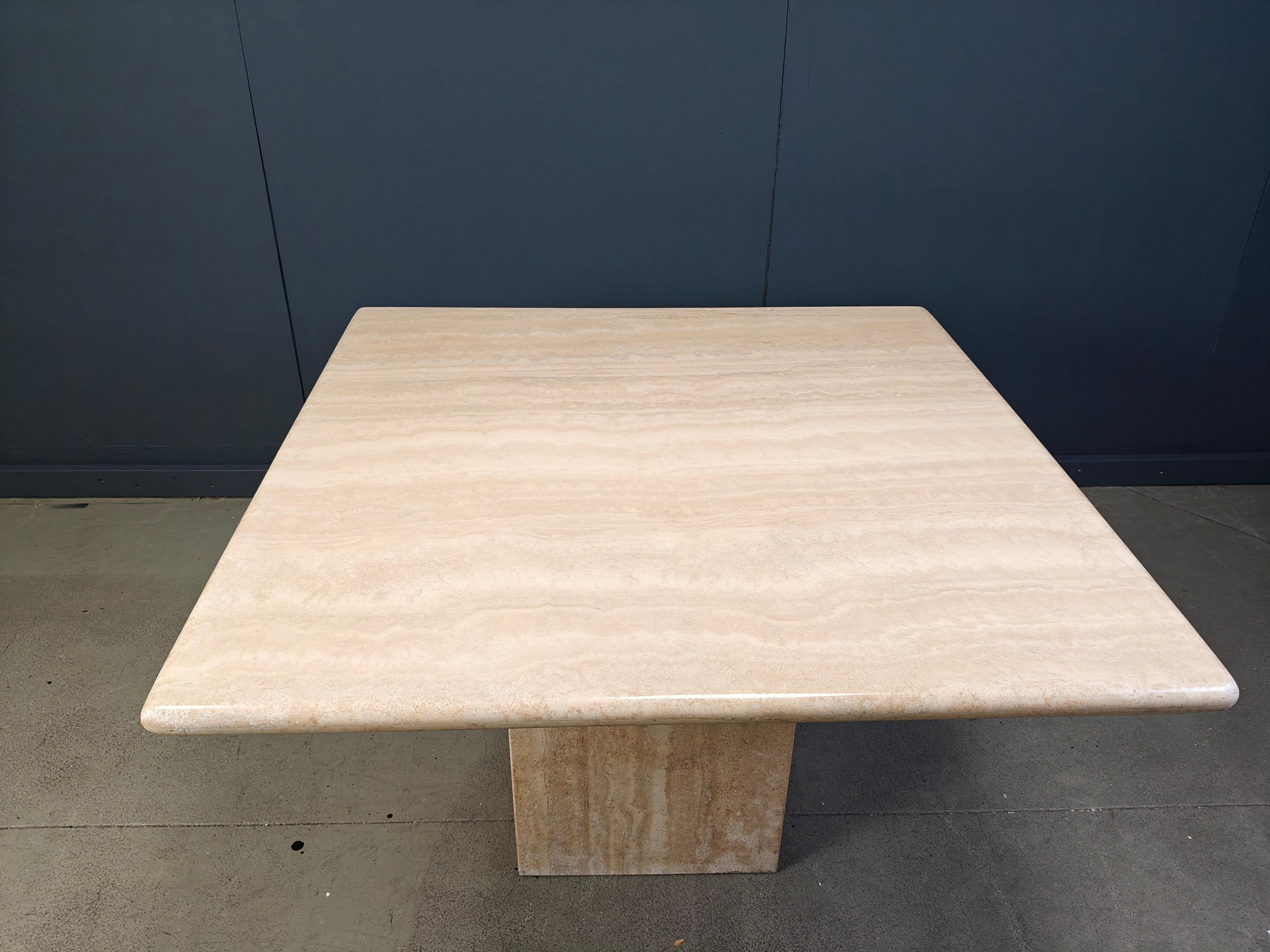 Vintage travertine dining table, 1970s