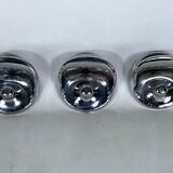 Mid-century modern set of three chrome plastic coat hangers Olaf Bohr 1960s