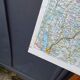 Carte routière Suisses sur tole - 126 x 86,5 cm