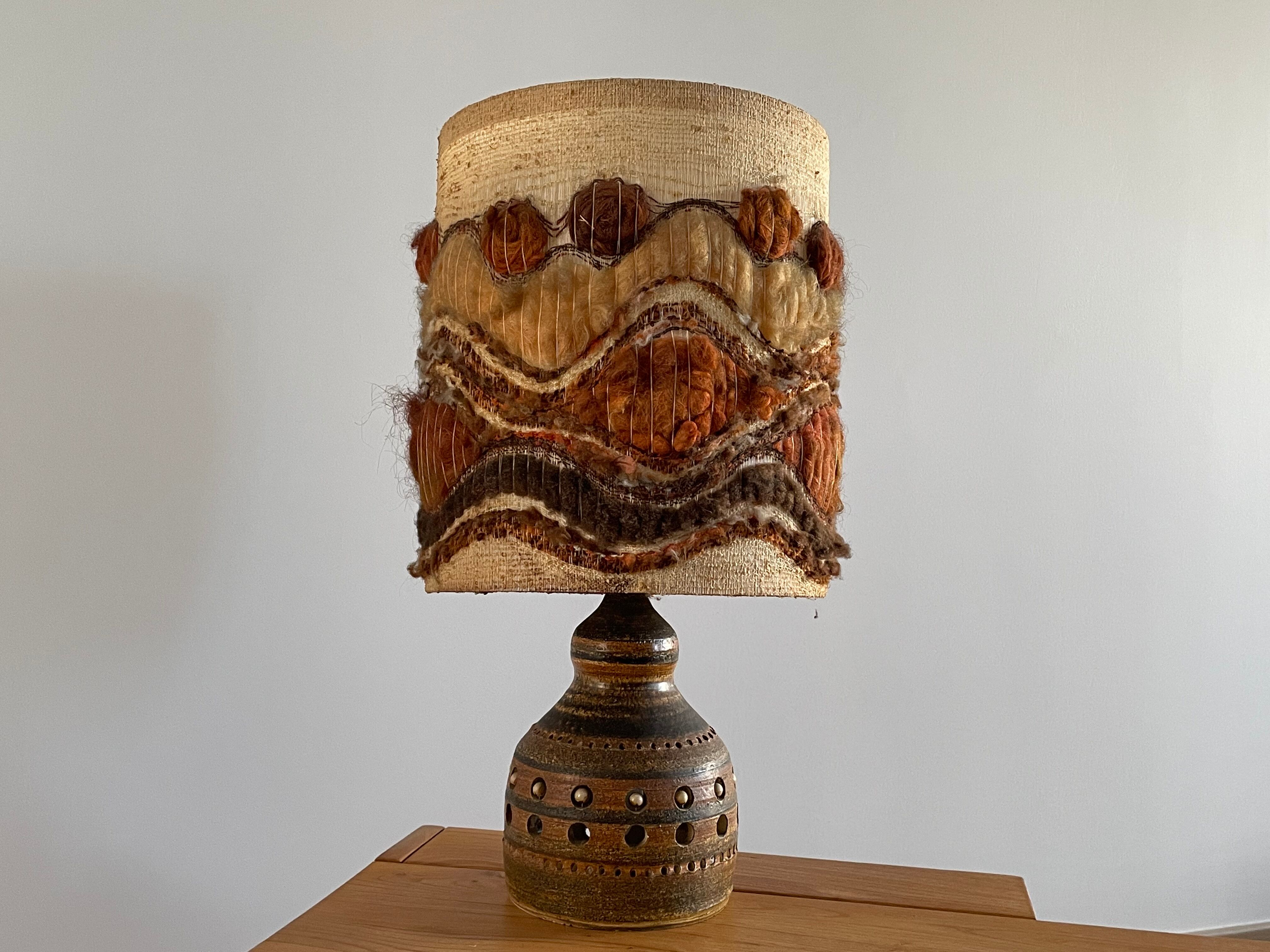 Lampe en céramique par Georges Pelletier, France 1970s