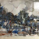 Aquarelle paysage Ghislain Uhry