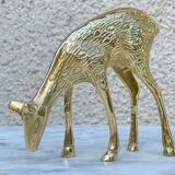 Vintage fawn solid brass animal