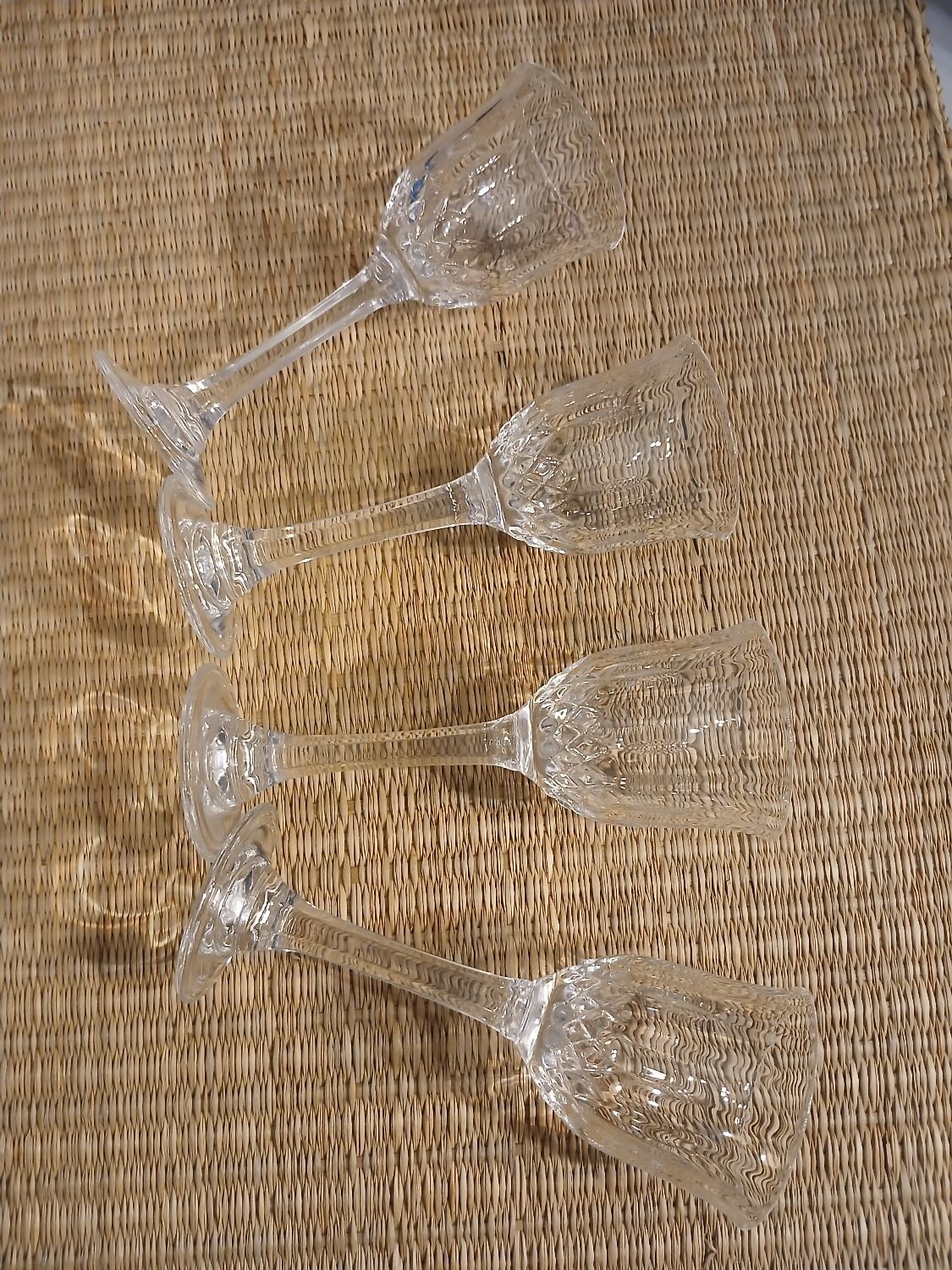 4 antique stemmed glasses