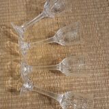 4 antique stemmed glasses
