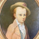 Oil on canvas oval late eighteenth portrait from château de Brialy