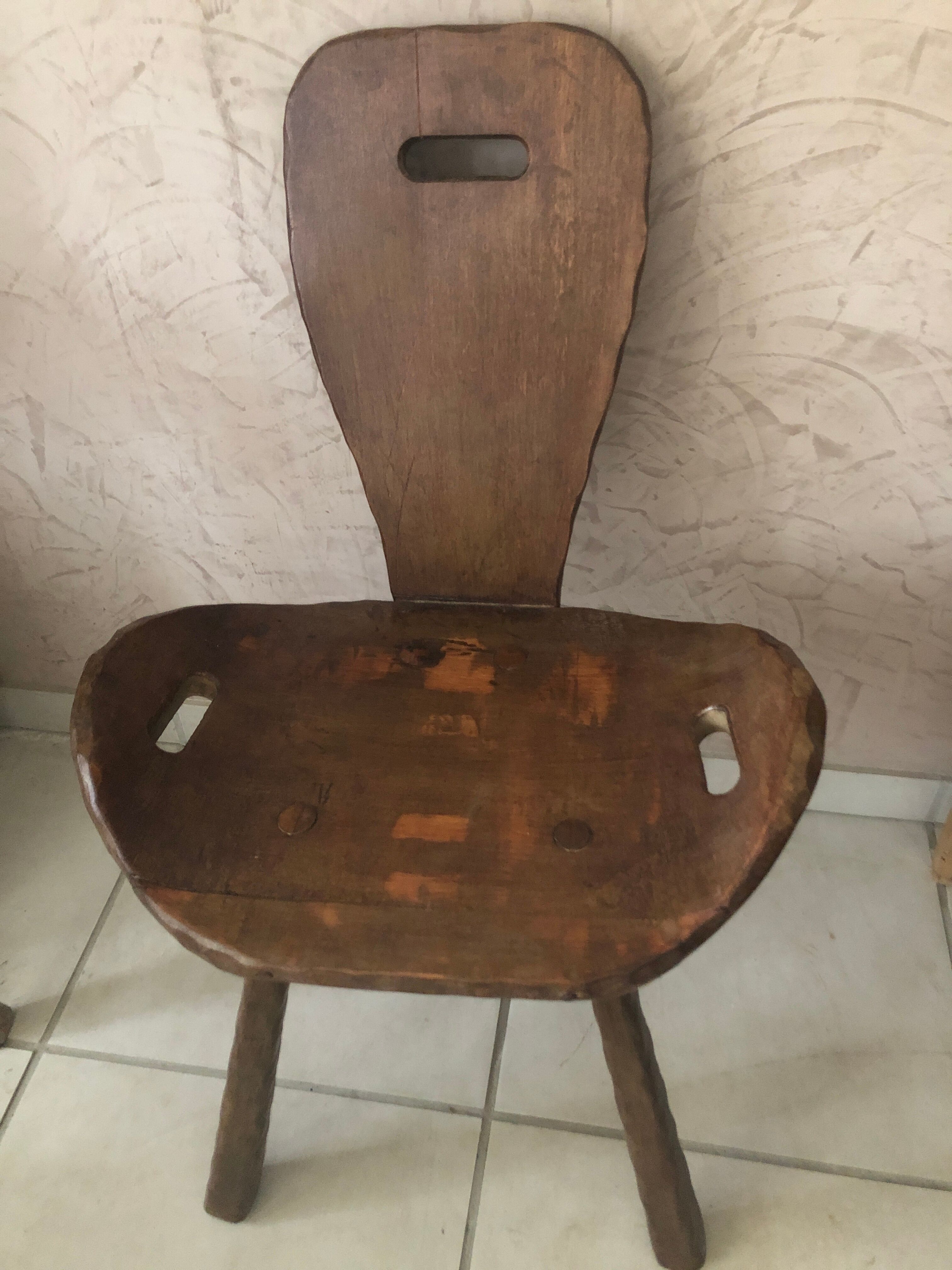 Pair of brutalist chairs