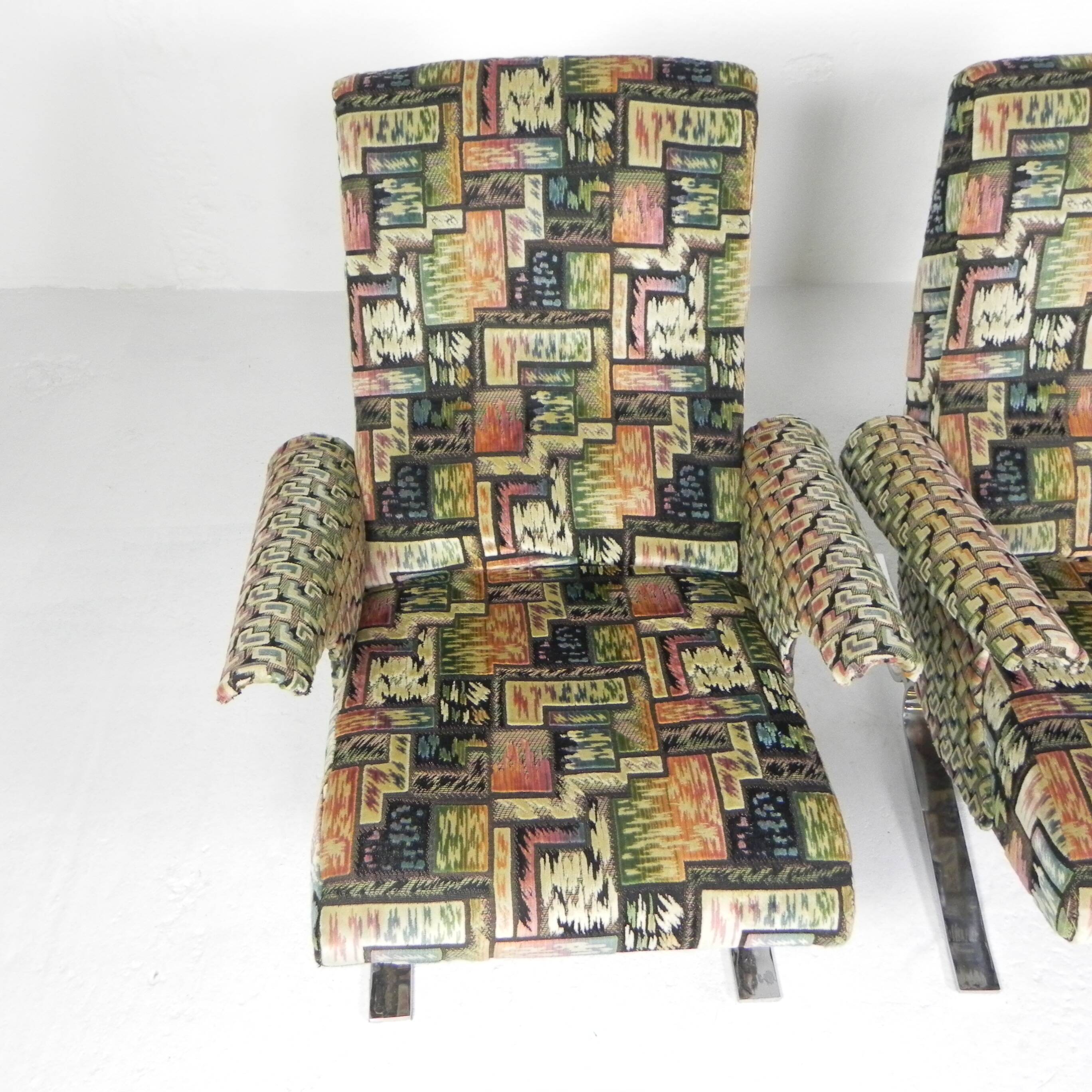 Set of 2 armchairs, Copenhagen model, Francois Letourneur, 1960s