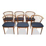 Chaises de salle à manger vintage danoises Helge Sibast nr.6 en chêne