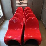 Ten chairs by Verner Panton