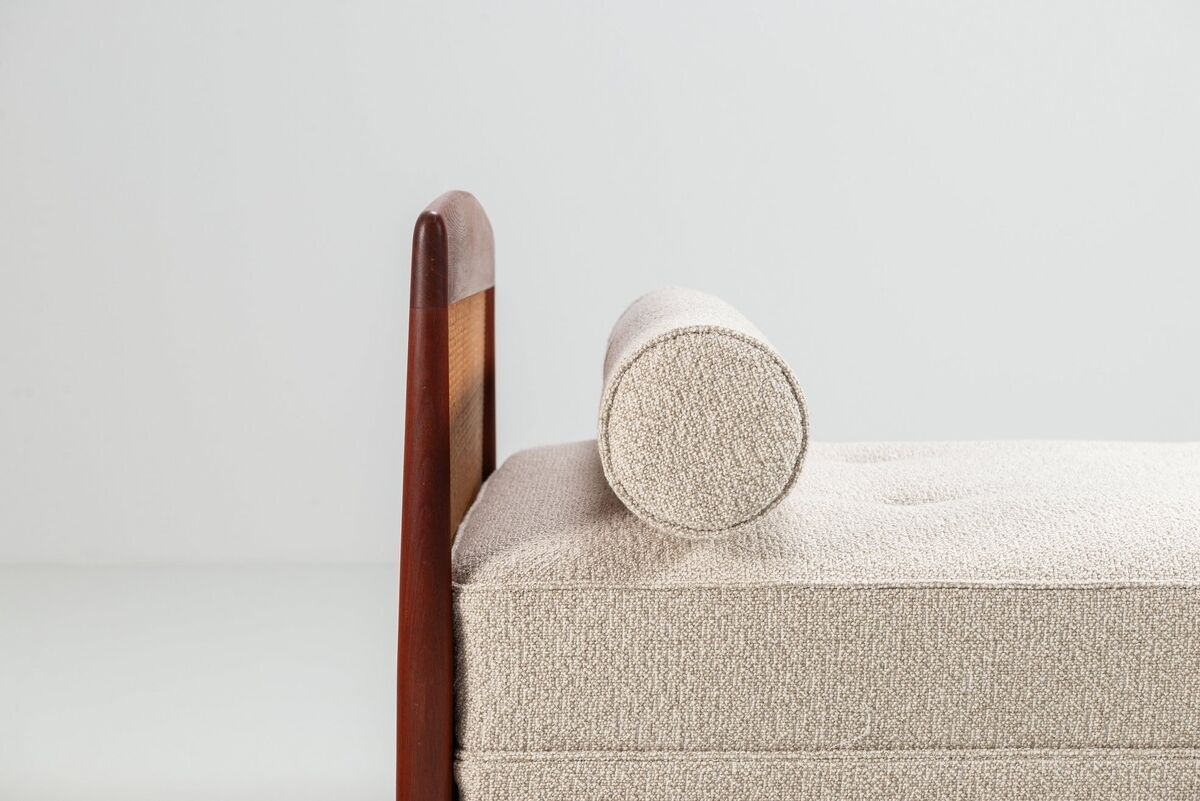 Scandinavian daybed in teak and cane Denmark 1960