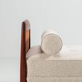 Scandinavian daybed in teak and cane Denmark 1960