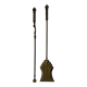 Accessoires de cheminée anciens en laiton