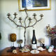 XXL Menorah, aluminium chandelier, 1970s