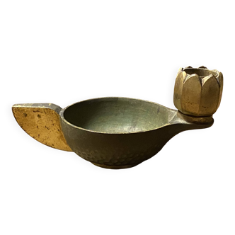 Bougeoir art déco en bronze