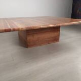 Travertine coffee table red design