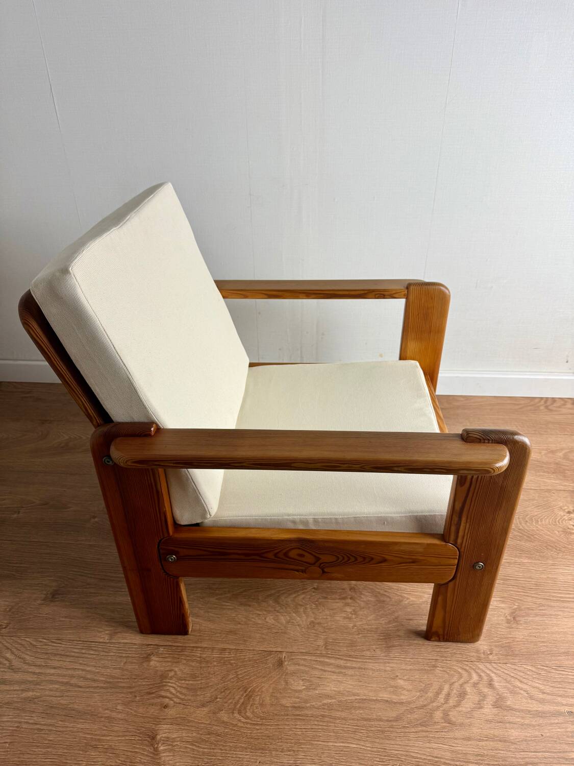 Solid pine armchair
