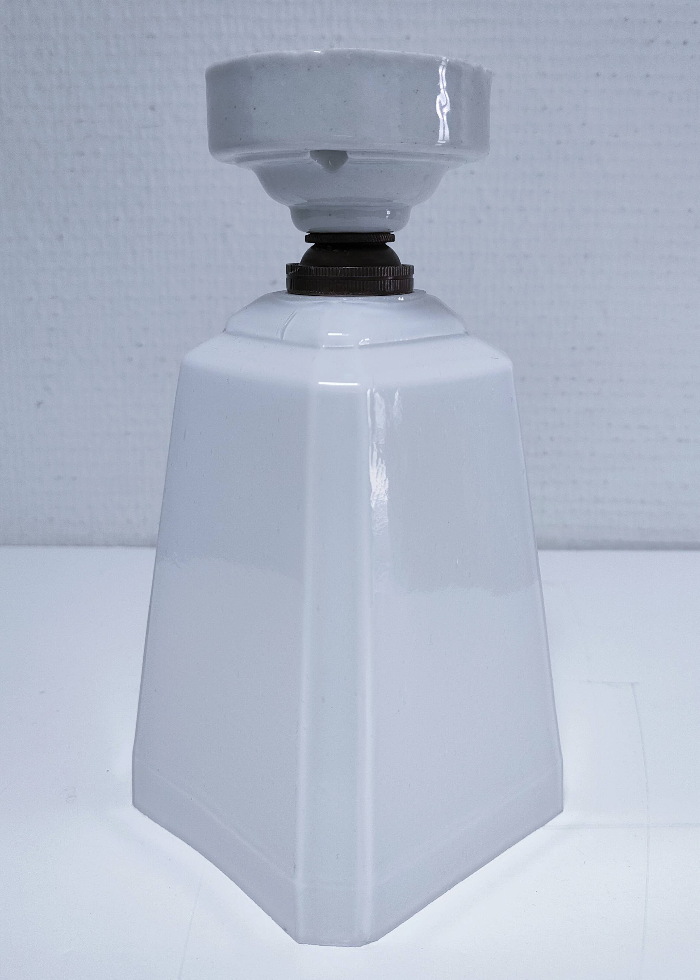Art deco opaline porcelain lamp