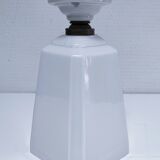 Art deco opaline porcelain lamp