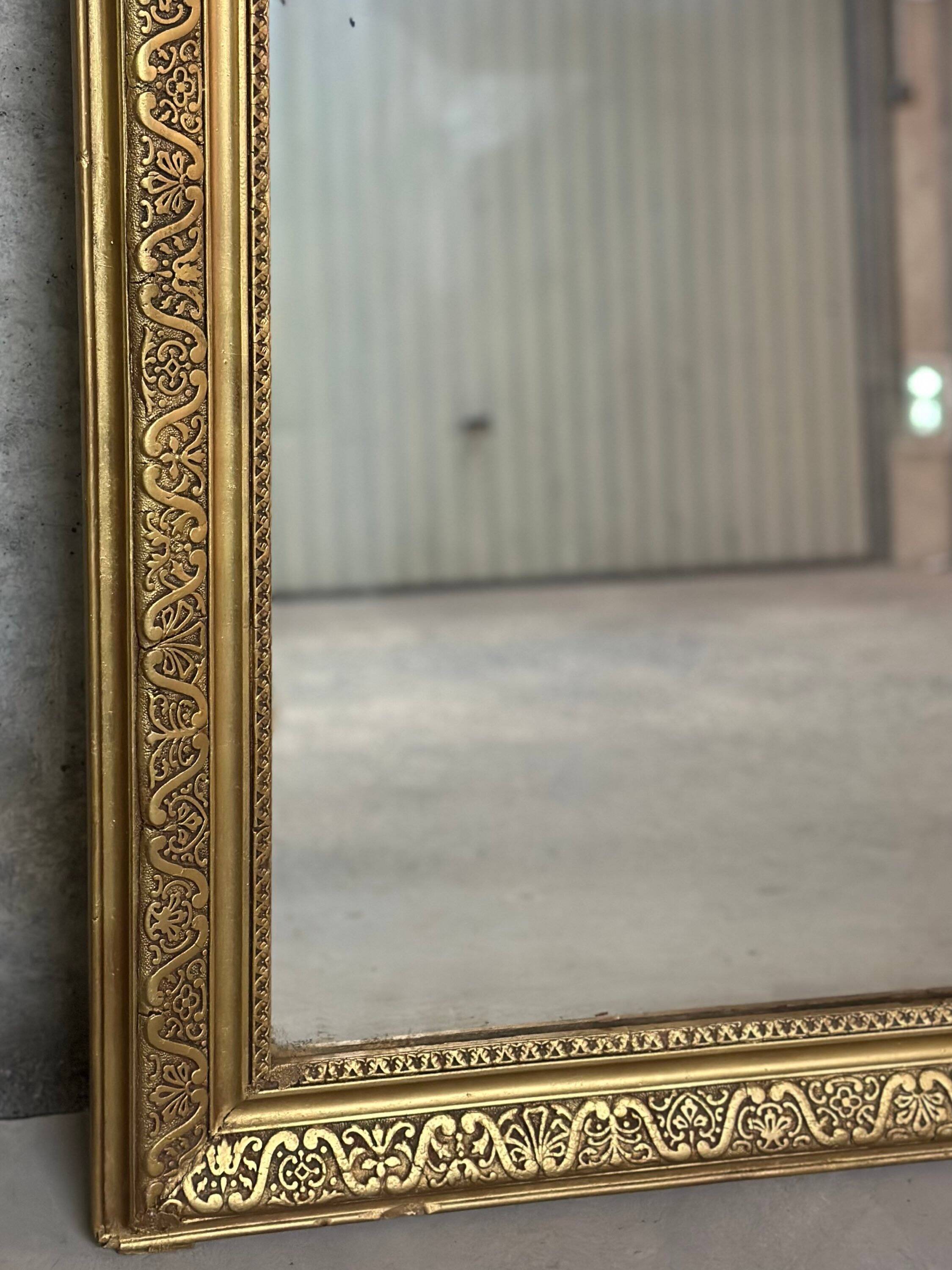 Antique Louis Philippe gilded mirror - 103 x 74 cm