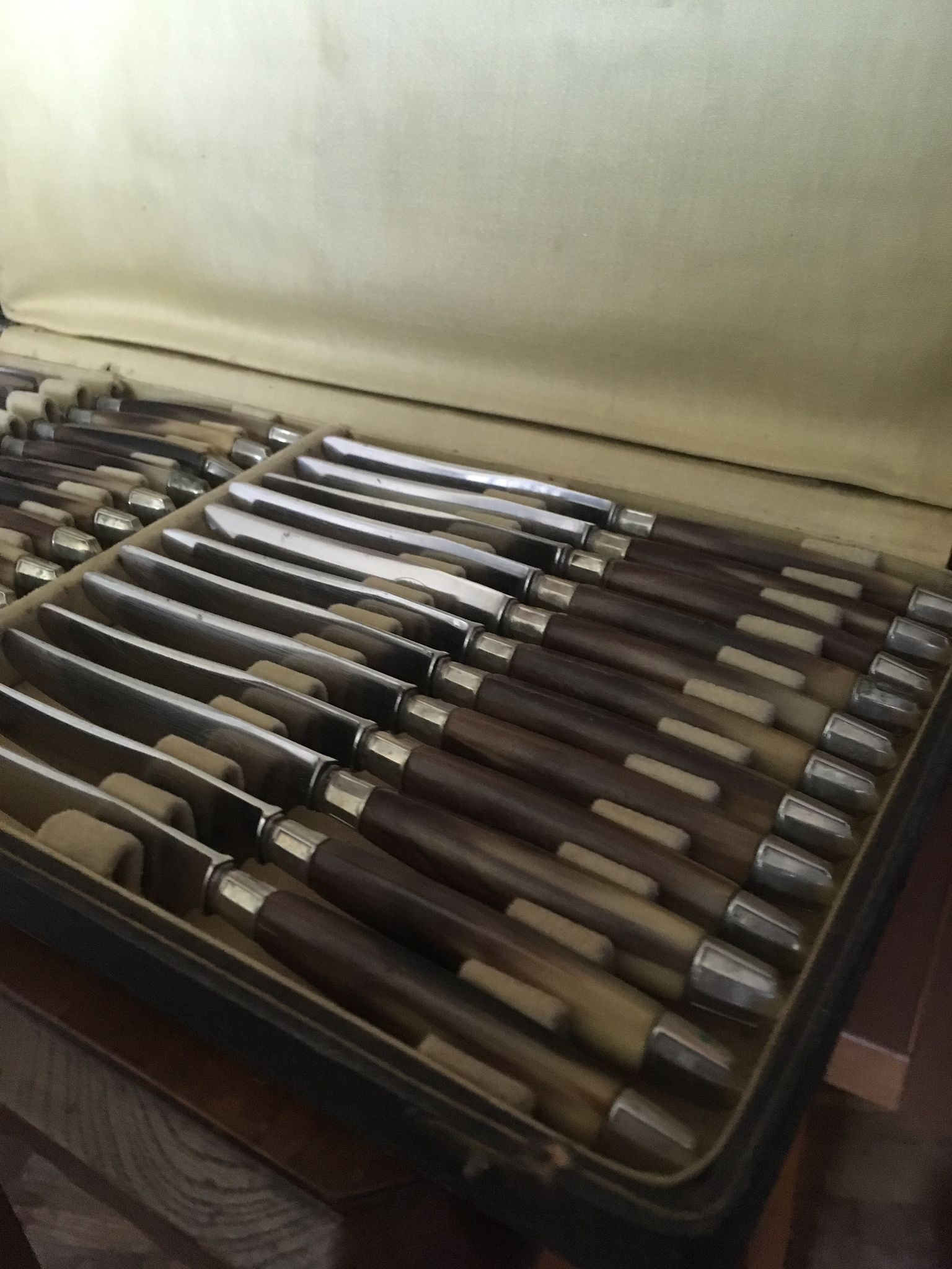 Series of dessert cutlery in stainless steel "with two lions"