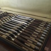 Series of dessert cutlery in stainless steel "with two lions"