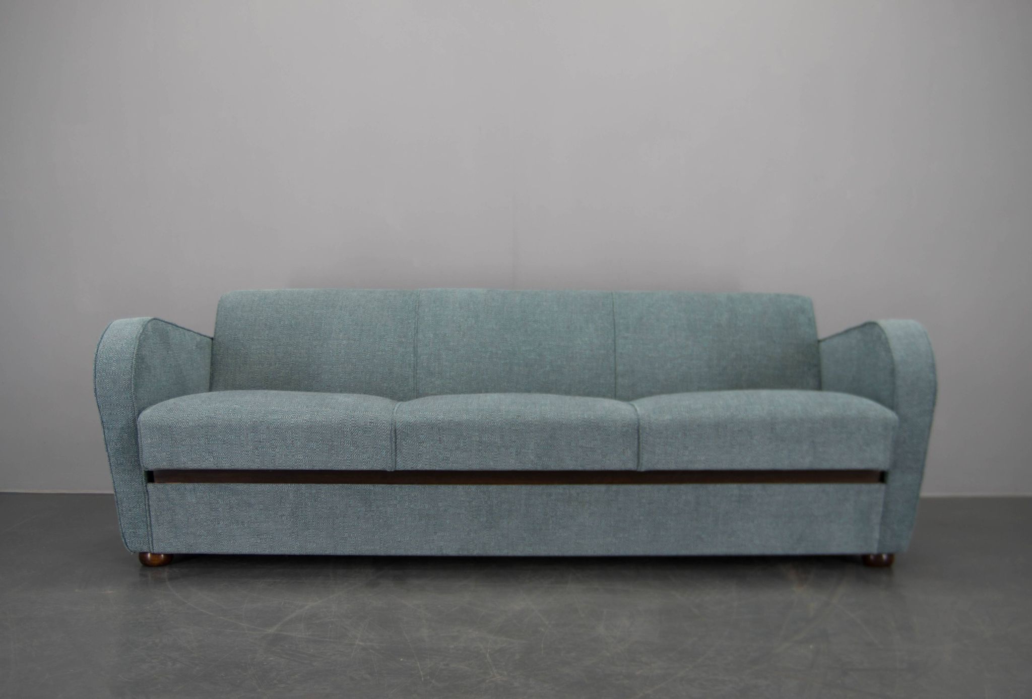 Newly Upholstered Art Deco Sofa / Folding Bed by Halabala, 1930s