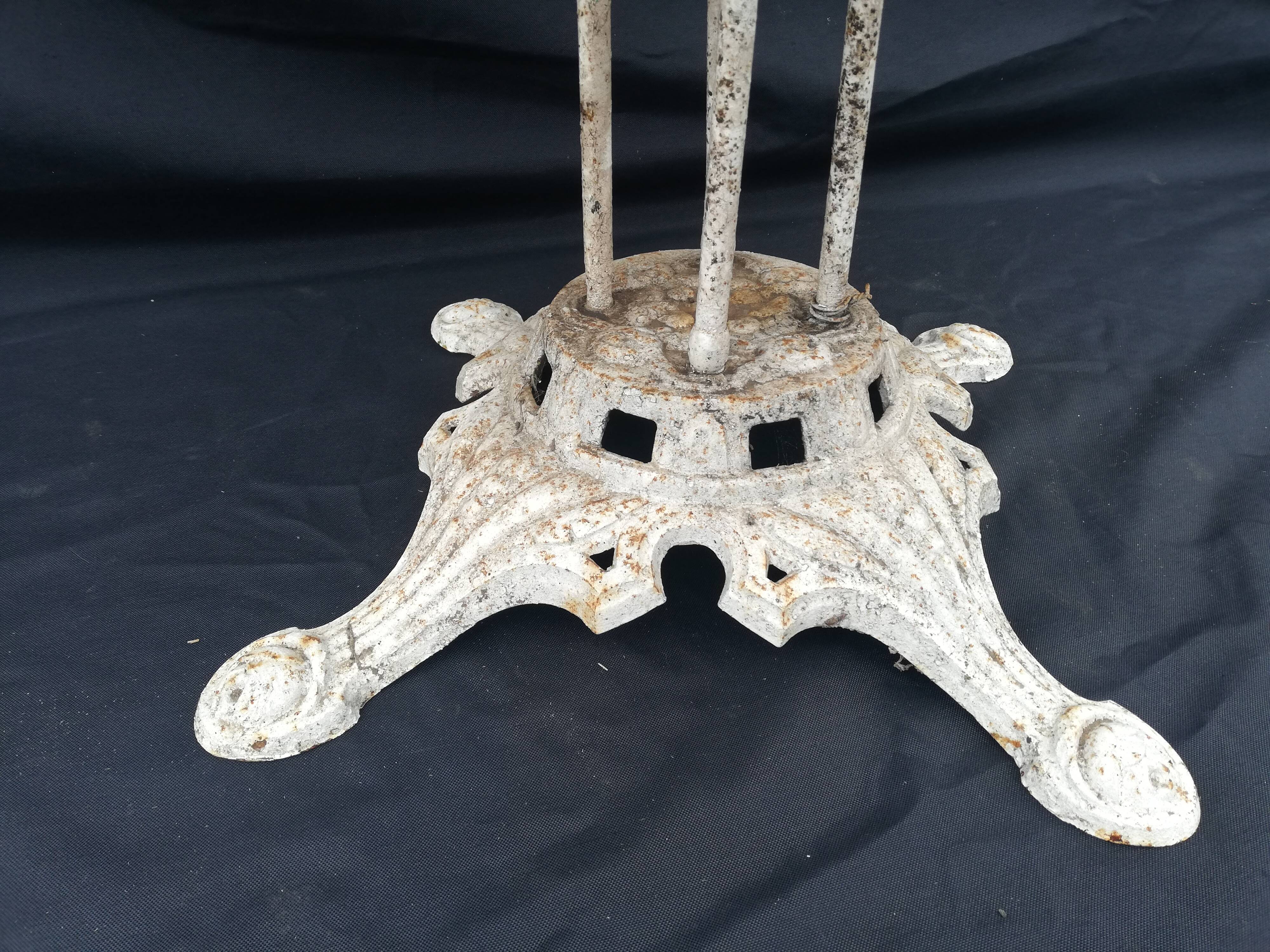 Old wrought iron garden table