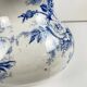Chubby pitcher, old toilet jug KG Lunéville, blue flower pattern, late 19th to early 20th century.