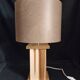 Handcrafted lamp in a contemporary style.