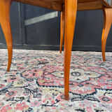 Small wooden coffee table with a mirror from the 1950s.