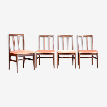 Set of 4 vintage midcentury A. Younger afromosia chairs