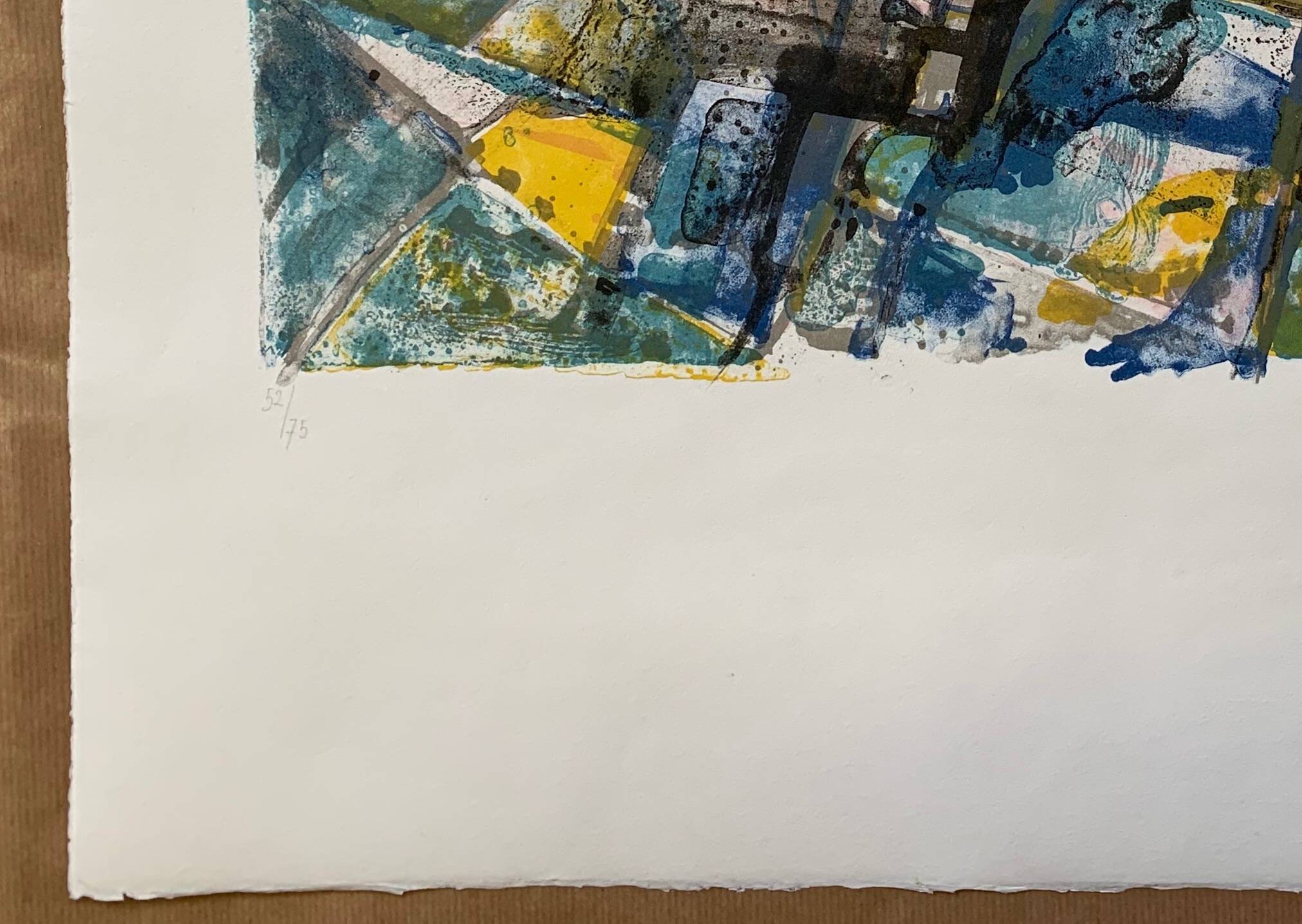 Lithographie originale "les gorges" de camille hilaire