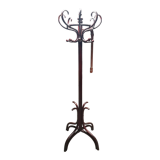 Art Nouveau curved wood coat rack