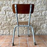 Vintage children's chair in wood and metal from the 50s/60s