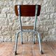Vintage children's chair in wood and metal from the 50s/60s