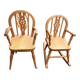 2 solid wood children's armchairs