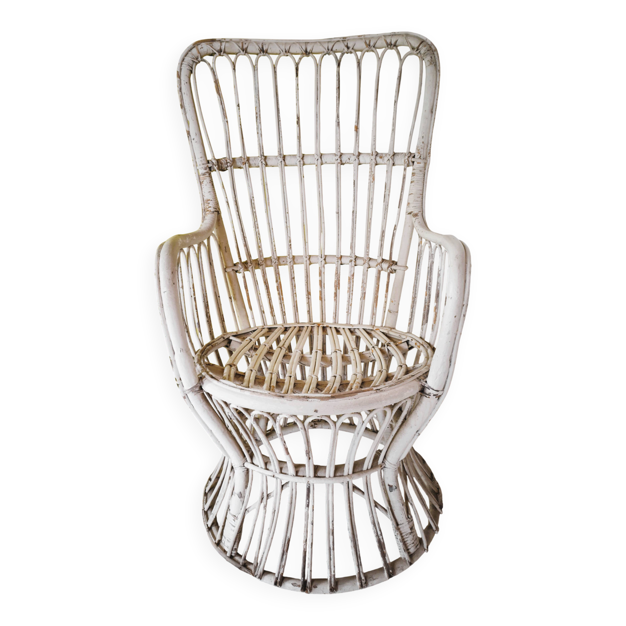 Rattan armchair in the style of "Emmanuelle armchair"