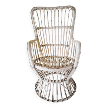 Rattan armchair in the style of "Emmanuelle armchair"
