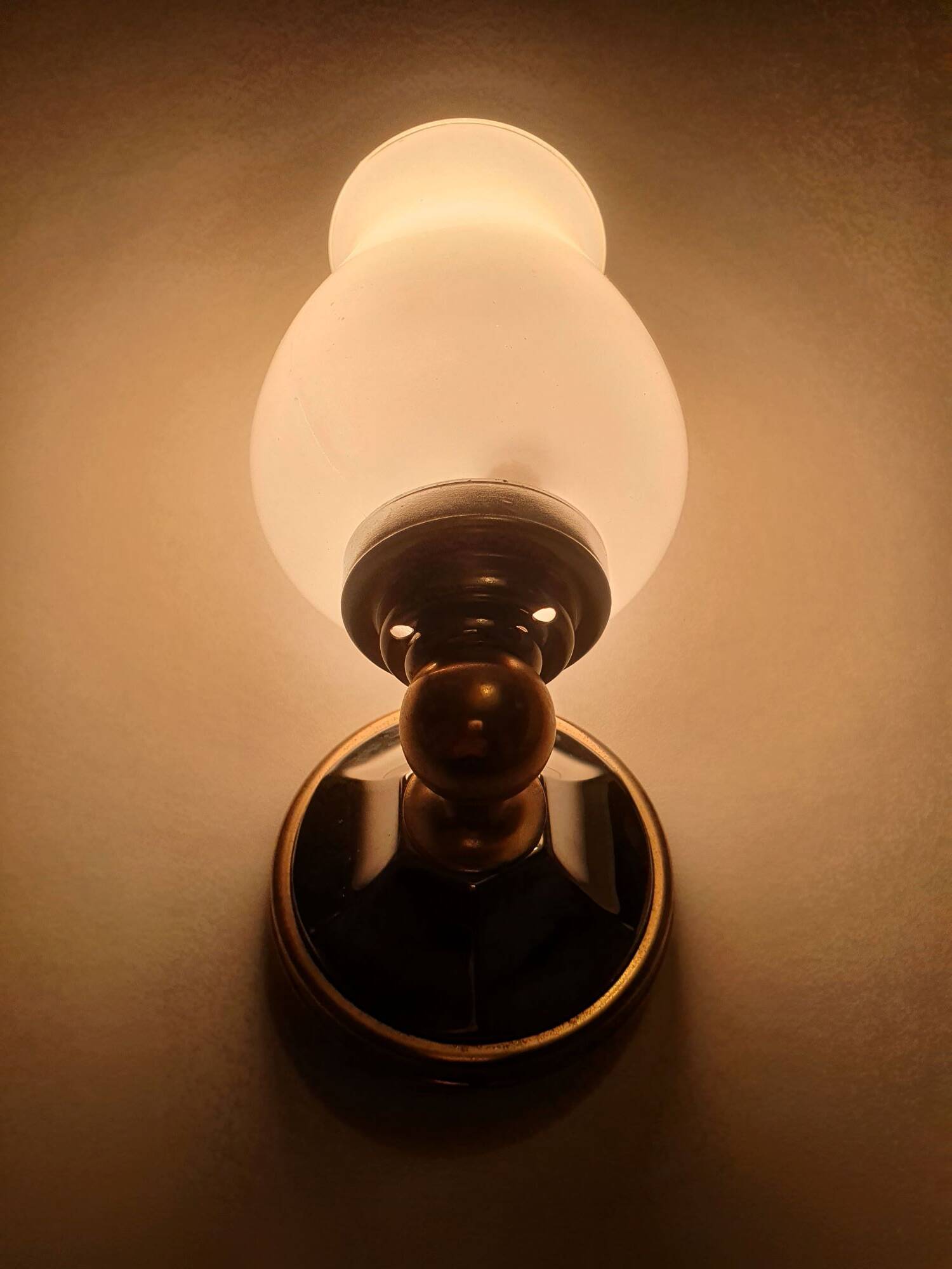 Pair of vintage bathroom gold and silver wall lights