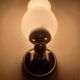 Pair of vintage bathroom gold and silver wall lights